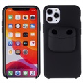 Coque iPhone 11 Pro Max en Silicone avec Étui AirPods Pro - Noir