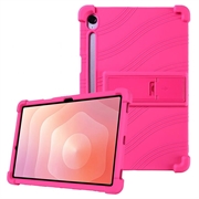 Etui en silicone Samsung Galaxy Tab S11 avec Kickstand - Rose vif