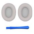 Oreillettes de remplacement en silicone pour le casque Sony WH-1000XM5 avec cornemuse - Argent platine