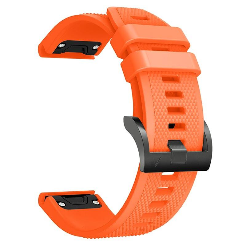 12€39 sur Bracelet de montre Compatible avec Garmin Fenix 6/6 pro Fenix 5/5  Pro 22mm, Gel de silice - Orange, Montre, Top Prix