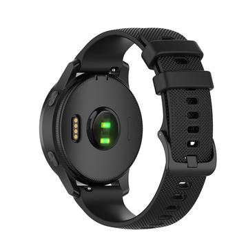 Bracelet en silicone pour Garmin Vivoactive 4, Venu 3/2, Forerunner 265 - Noir