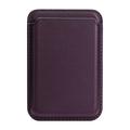 Porte-cartes magnétique mince - compatible MagSafe - violet foncé