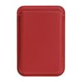 Porte-cartes magnétique fin - Compatible MagSafe - Rouge