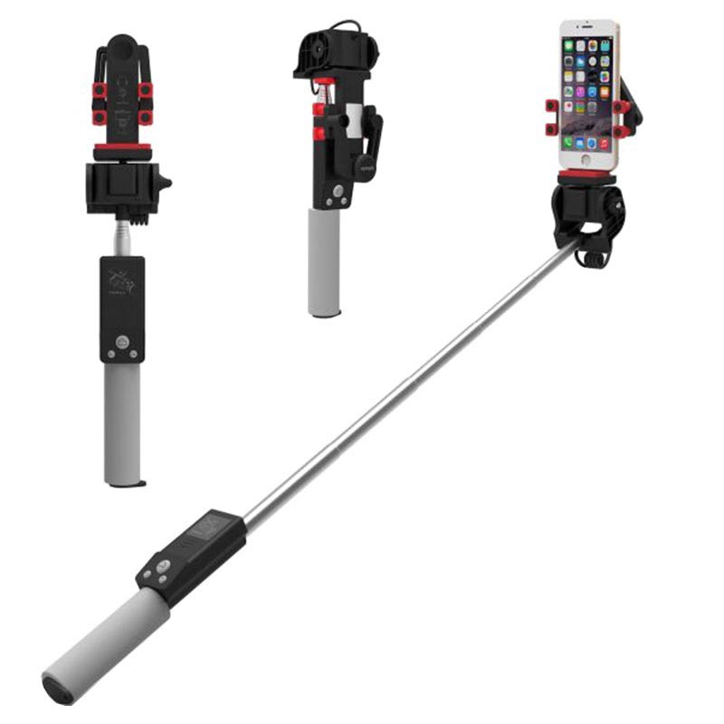 Perche Selfie Sans-fil Bluetooth avec Fonction Trépied Rotatif à 360° LinQ  Noir