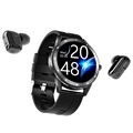 Smartwatch avec Écouteurs Sans Fil BTX6 - Bluetooth 5.0 - Noir