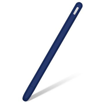 Coque Apple Pencil (2ème Génération) en Silicone Antidérapante - Bleu Foncé