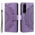 Étui Portefeuille Sony Xperia 1 VI Mandala Série - Violet