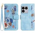 Étui floral avec fentes pour cartes de crédit pour Sony Xperia 1 VIII