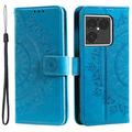 Étui Portefeuille Sony Xperia 1 VIII Mandala avec dragonne - Bleu