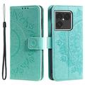 Étui Portefeuille Sony Xperia 1 VIII Mandala avec dragonne - Vert menthe
