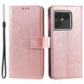 Étui Portefeuille Sony Xperia 1 VIII Mandala avec dragonne - Rose