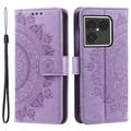 Étui Portefeuille Sony Xperia 1 VIII Mandala avec dragonne - Violet