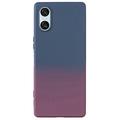 Coque Sony Xperia 10 VI en TPU Ombre - Bleu foncé / Violet foncé