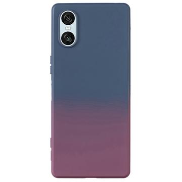 Coque Sony Xperia 10 VI en TPU Ombre - Bleu foncé / Violet foncé