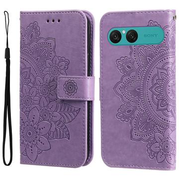 Étui Portefeuille Sony Xperia 10 VII Mandala Série - Violet