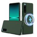 Coque Sony Xperia 5 IV en Silicone Liquide - Compatible MagSafe - Vert Foncé