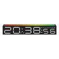 Horloge rythmique à LEDs Sound-Reactive avec RGB - 30cm - Noir