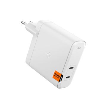 Spigen ArcStation Pro GaN-1402 Chargeur mural double USB-C 140W - Blanc