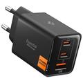 Chargeur mural Spigen Essential 47W GaN - 2 ports USB-C, 1 port USB-A - Noir