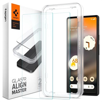 Protecteur d\'Écran Google Pixel 6a Spigen Glas.tR AlignMaster - 2 Pièces