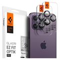 Protecteur d'Objectif iPhone 14 Pro/14 Pro Max/15 Pro/15 Pro Max Spigen Glas.tR Ez Fit - Noir