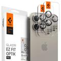 Protecteur d'Objectif iPhone 16 Pro/16 Pro Max Spigen Glas.tR Ez Fit Optik Pro - Titane naturel