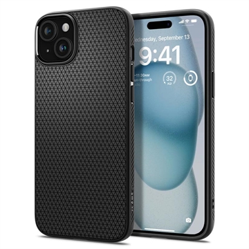 Coque iPhone 15 Plus en TPU Spigen Liquid Air - Noire