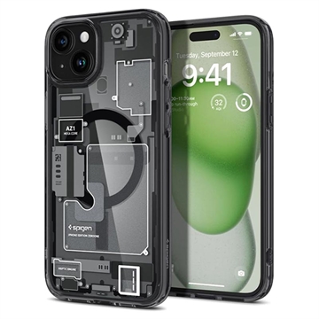 Coque iPhone 15 Spigen Ultra Hybrid Mag - Zero One / Noire