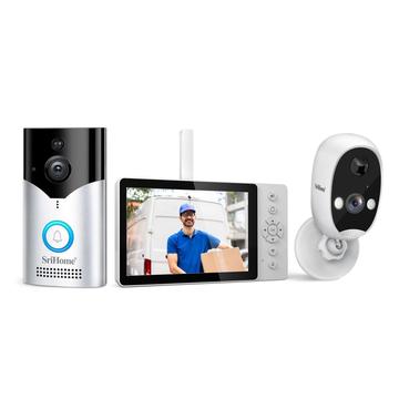Srihome DH051_002_008 Sonnette intelligente sans fil - Prise UE