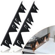 Cache-interstice pour cuisinière en acier inoxydable, 35.1-69.9cm - 2 pièces - Noir