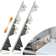 Cache-interstice pour cuisinière en acier inoxydable, 35.1-69.9cm - 2 pièces - Argent