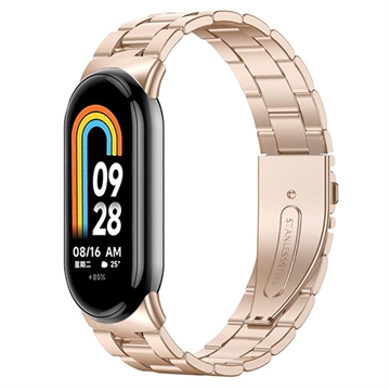 Bracelet Xiaomi Smart Band 8 en Acier Inoxydable - Rose Doré