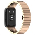 Bracelet Huawei Watch Fit en Acier Inoxydable avec Boucle Papillon - Rose Doré