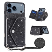 Coque avec Porte-Cartes iPhone 17 Pro Max Stardust - Noire