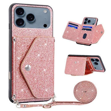 Coque avec Porte-Cartes iPhone 17 Pro Max Stardust - Rose