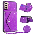 Coque avec Porte-Cartes Samsung Galaxy S23 5G Stardust - Violet