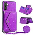 Coque avec Porte-Cartes Samsung Galaxy A17/A14 5G Stardust - Violete