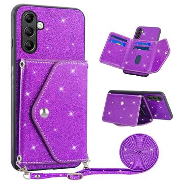 Coque avec Porte-Cartes Samsung Galaxy S25+/S24+ Stardust - Violete