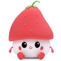 Veilleuse moelleuse en forme de boulette de fraise - Rouge