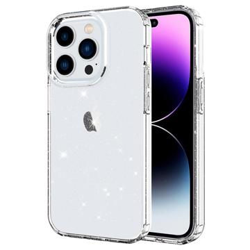 Coque iPhone 14 Pro Max en TPU Stylish Glitter Série - Transparente