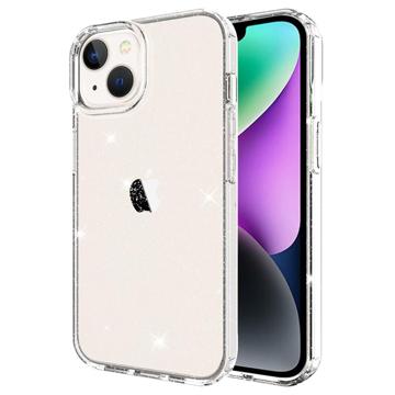 Coque iPhone 14 en TPU Stylish Glitter Série - Transparente