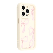 Coque TPU antichoc élégante iPhone 12 Pro Max avec bords relevés - Blanche / Gros nœud