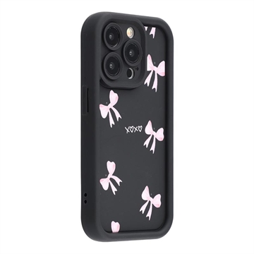 Coque TPU antichoc élégante iPhone 15 Pro Max avec bords surélevés - noire / arc