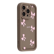 Coque TPU antichoc élégante iPhone 15 Pro Max avec bords relevés - Marrone / arc