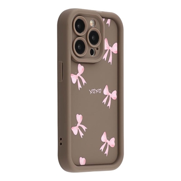 Coque TPU antichoc élégante iPhone 15 Pro Max avec bords relevés - Marrone / arc