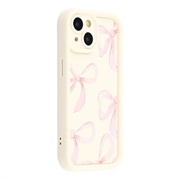 Coque TPU antichoc élégante iPhone 15 avec bords relevés - Blanche / Gros nœud