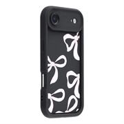  Coque TPU antichoc élégante iPhone Air avec bords relevés - Noire / Gros nœud