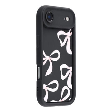  Coque TPU antichoc élégante iPhone Air avec bords relevés - Noire / Gros nœud