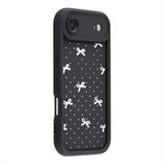 Coque TPU antichoc iPhone Air avec bords surélevés - Noire / Noeud à pois
