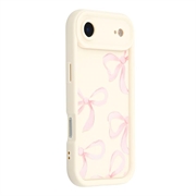 Coque TPU antichoc élégante iPhone Air avec bords relevés - Blanche / Gros nœud